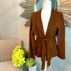 Belted Open Cardigan